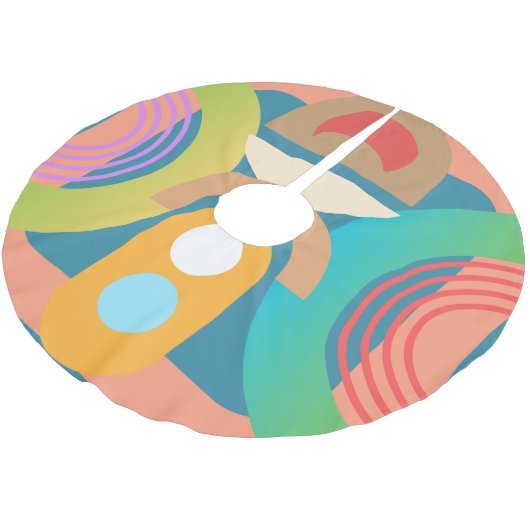 Bleke, minimalistische Abstracte geometrische vorm Kerstboom Rok (Gekanteld)