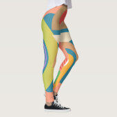 Bleke, minimalistische Abstracte geometrische vorm Leggings (Rechts)