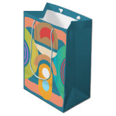 Bleke, minimalistische Abstracte geometrische vorm Medium Cadeauzakje (Voorkant Gekanteld)