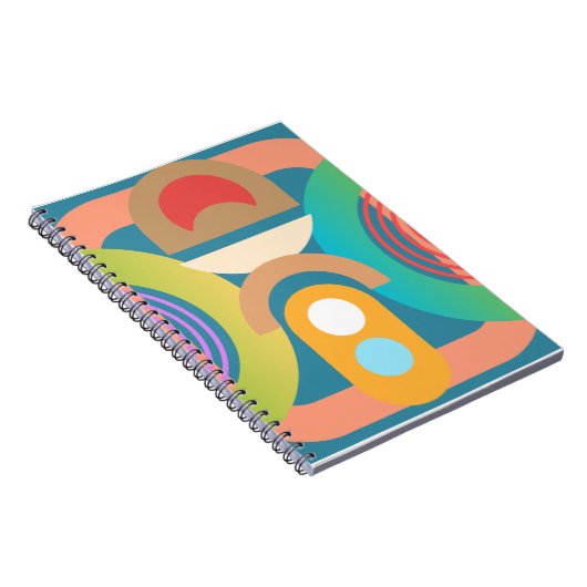 Bleke, minimalistische Abstracte geometrische vorm Notitieboek (Rechterzijde)