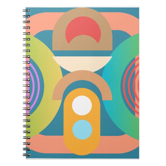 Bleke, minimalistische Abstracte geometrische vorm Notitieboek (Voorkant)