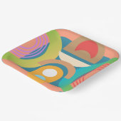 Bleke, minimalistische Abstracte geometrische vorm Papieren Bordje (Gebogen)