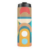 Bleke, minimalistische Abstracte geometrische vorm Thermosbeker (Voorkant)