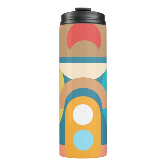 Bleke, minimalistische Abstracte geometrische vorm Thermosbeker (Voorkant)