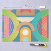 Bleke, minimalistische Abstracte geometrische vorm Tissuepapier (Craft)