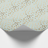 Bleke Mint Green en Gold Glitter City Stippen Cadeaupapier (Hoek)