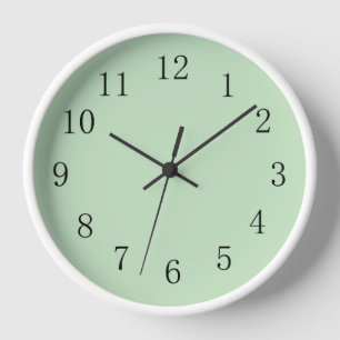 Bleke Mint Ice Cream Green Round Medium Wall Clock
