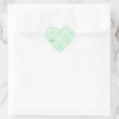 Bleke Mint Witte Sneeuwvlokken Gift Label (Tas)