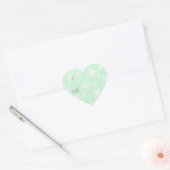 Bleke Mint Witte Sneeuwvlokken Gift Label (Envelop)