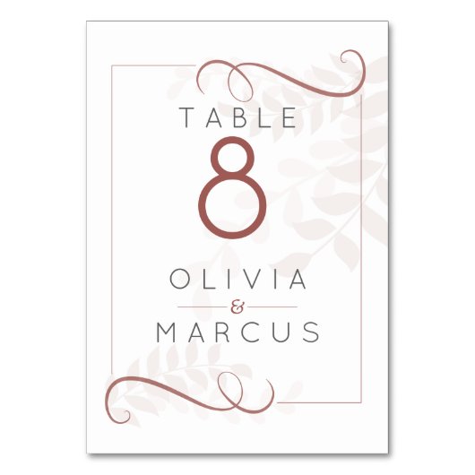 Bleke Mocha Foliage en Spice Brown accenten Kaart (Achterkant)