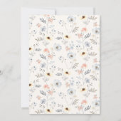 Bleke Moderne Eenvoudige Bloemige Baby Shower Kaart (Achterkant)