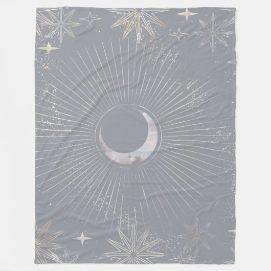 Bleke Moon Burst Fleece Deken (Voorkant)