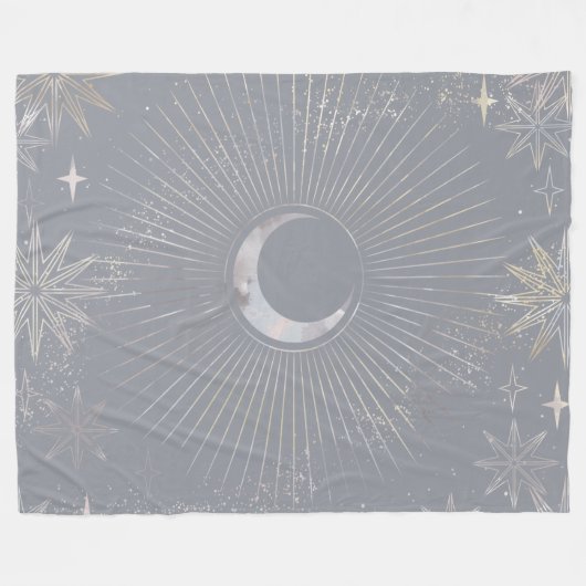 Bleke Moon Burst Fleece Deken (Voorkant (Horizontaal))