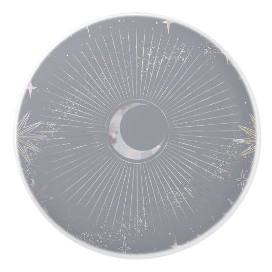 Bleke Moon Burst Keramische Knop (Voorkant)