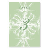 Bleke Munt en witte bloemenbruiloft Kaart (Achterkant)