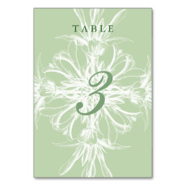 Bleke Munt en witte bloemenbruiloft Kaart