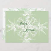 Bleke Munt en witte bloemenbruiloft uitnodigingen (Voorkant / Achterkant)