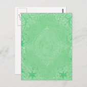  bleke munt groen, antiek boekomhulsel briefkaart (Voorkant / Achterkant)