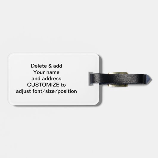 Bleke munt groen en faux glitter gepersonaliseerd bagagelabel (Achterkant horizontaal)