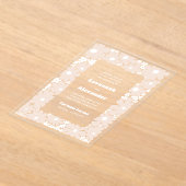 Bleke Neutrale Kleuren Groovy Bloemen Boho Bruilof Acryl Uitnodigingen (Laagn)