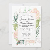 Bleke nevel Elegante aquarel kunst bloem ivoren ro Kaart (Voorkant)