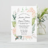 Bleke Nevel Elegante Aquarel Kunst Bloem Ivory Roo Kaart (Staand voorkant)