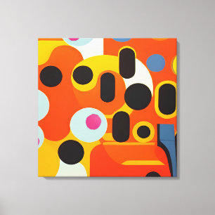 Bleke olijven - Ken Gage Abstract Canvas Afdruk