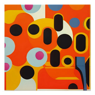 Bleke olijven - Ken Gage Abstract Perfect Poster