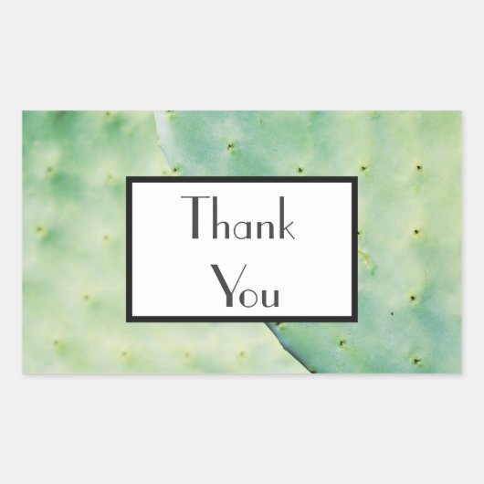 Bleke Opuntia Dank U Huwelijksgeschenk Sticker (Voorkant)