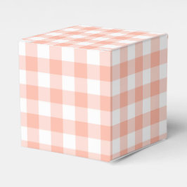 Bleke Oranje Gingham Plaid Party Favoriet Box Bedankdoosjes