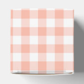 Bleke Oranje Gingham Plaid Party Favoriet Box Bedankdoosjes (Bovenkant)