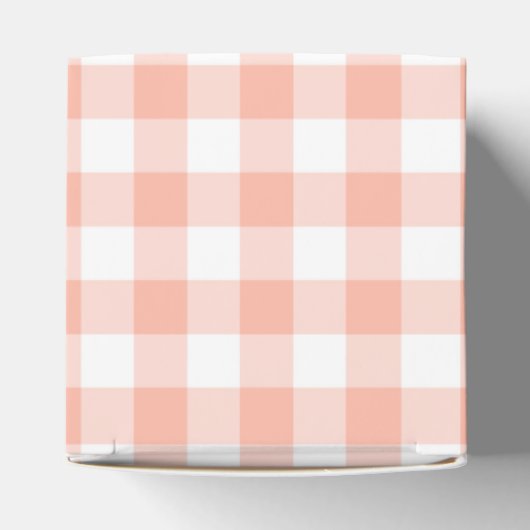 Bleke Oranje Gingham Plaid Party Favoriet Box Bedankdoosjes (Bovenkant)