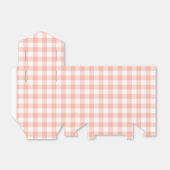 Bleke Oranje Gingham Plaid Tent Party Favoriet Box Bedankdoosjes (Uitgevouwen)
