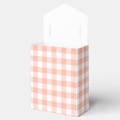 Bleke Oranje Gingham Plaid Tent Party Favoriet Box Bedankdoosjes (Geopend)