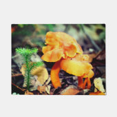 Bleke Oranje wilde paddenstoelen sluiten dicht Deurmat (Voorkant)
