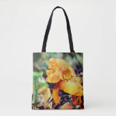 Bleke Oranje wilde paddenstoelen sluiten dicht Tote Bag (Voorkant)