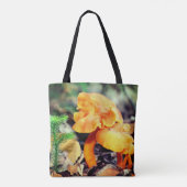 Bleke Oranje wilde paddenstoelen sluiten dicht Tote Bag (Achterkant)