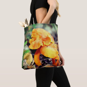 Bleke Oranje wilde paddenstoelen sluiten dicht Tote Bag