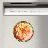 Bleke Oranje Zinnia magneet (Insitu (Vaatwasser))