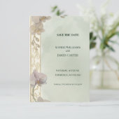 Bleke Orchidee Save The Date Kaart (Staand voorkant)