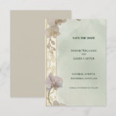 Bleke Orchidee Save The Date Kaart (Voorkant / Achterkant)