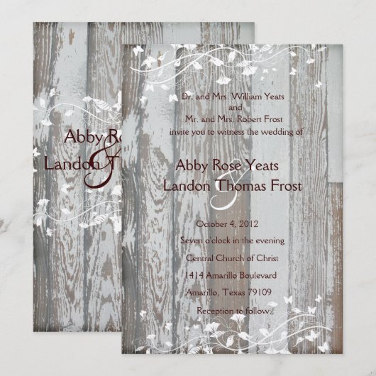 Bleke Oude Hout Kijk Weddenschap-gouden Tint Kaart (Voorkant / Achterkant)