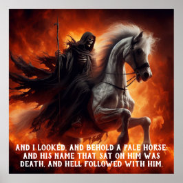 Bleke Paard en Ruiter Poster