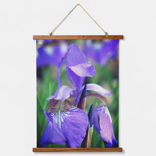 Bleke Paarsblauwe Vlag Iris Bloem Hangend Wandkleed