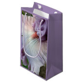 Bleke Paarse Bearded Iris Bloom Floral Klein Cadeauzakje (Voorkant Gekanteld)