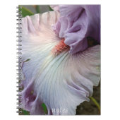 Bleke Paarse Bearded Iris Floral Notitieboek (Voorkant)
