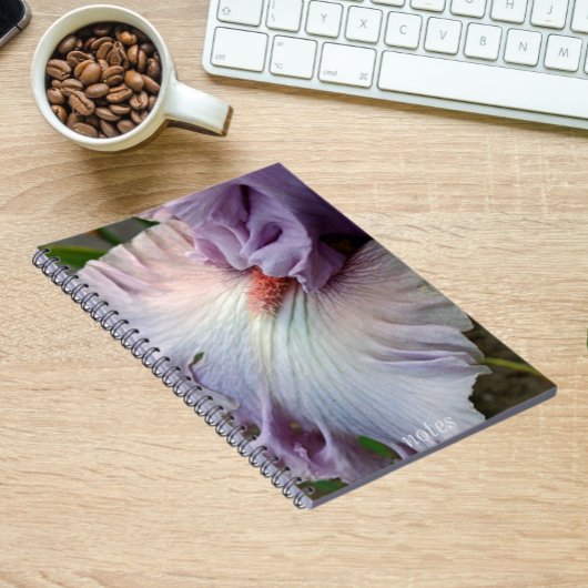 Bleke Paarse Bearded Iris Floral Notitieboek