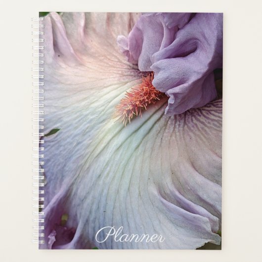 Bleke Paarse Bearded Iris Floral Planner (Voorkant)