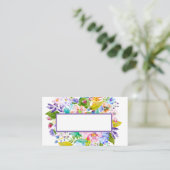 Bleke Paarse Bloemen Romantische Bruiloft Plaats K Plaatskaartje (Staand voorkant)