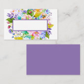 Bleke Paarse Bloemen Romantische Bruiloft Plaats K Plaatskaartje (Voorkant / Achterkant)